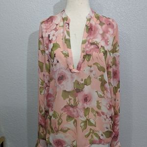 Pink Floral Blouse